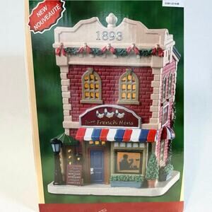 LEMAX Lighted Three French Hens French Restaurant #95525 Christmas Village 2019